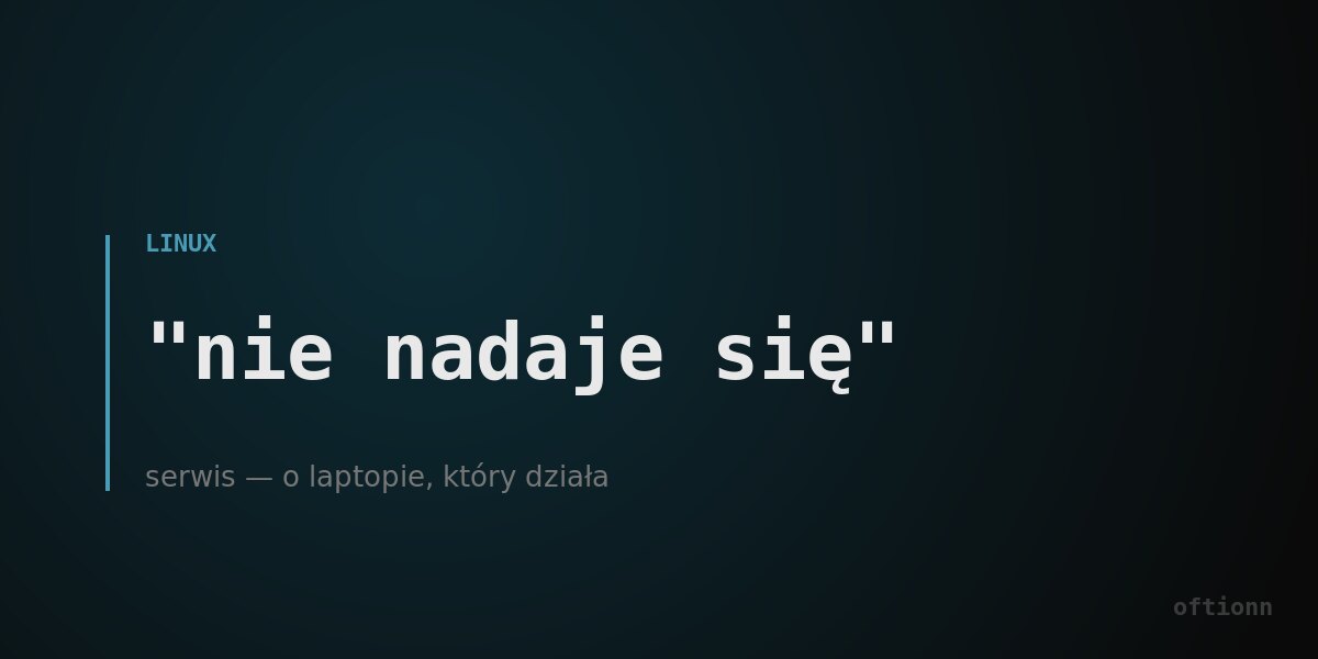 Linux na starym laptopie